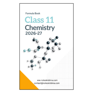 Class 11 Chemistry Formula Sheet / Book / Topper's Notes 2026-2027 by Notes Krishna